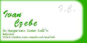 ivan czebe business card